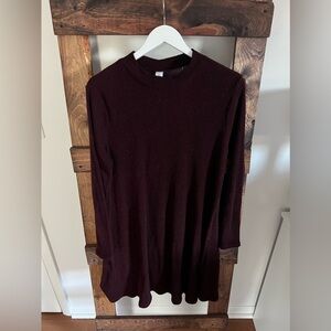 Old Navy Maroon High Neck Cowl Sweater Dress